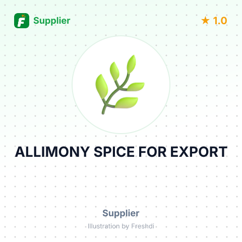 ALLIMONY SPICE FOR EXPORT – summary card, no photo uploaded yet