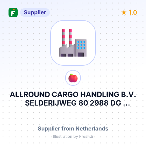 ALLROUND CARGO HANDLING B.V. SELDERIJWEG 80 2988 DG RIDDERKERK THE NETHERLANDS – summary card, no photo uploaded yet