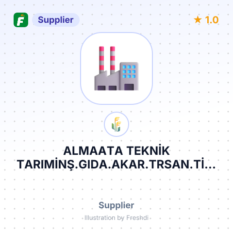 ALMAATA TEKNİK TARIMİNŞ.GIDA.AKAR.TRSAN.TİC. LTD – summary card, no photo uploaded yet
