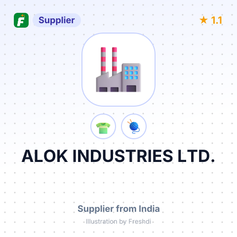 ALOK INDUSTRIES LTD. – summary card, no photo uploaded yet