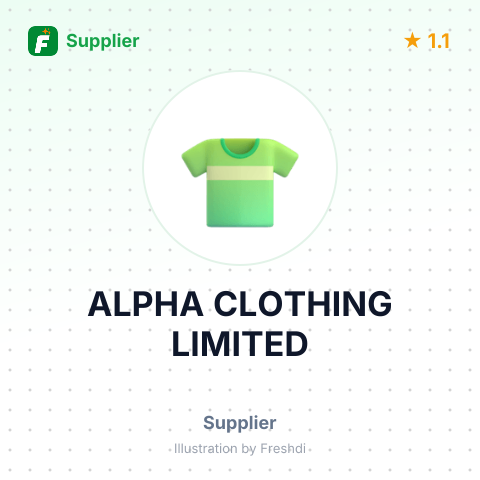ALPHA CLOTHING LIMITED – summary card, no photo uploaded yet
