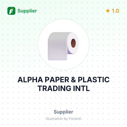 ALPHA PAPER & PLASTIC TRADING INTL – summary card, no photo uploaded yet