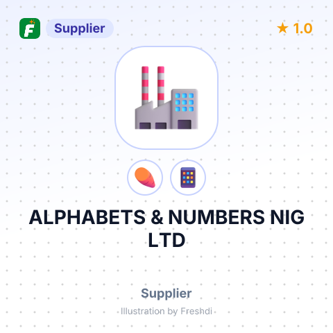 ALPHABETS & NUMBERS NIG LTD – summary card, no photo uploaded yet