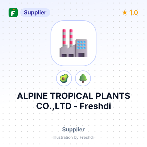 ALPINE TROPICAL PLANTS CO.,LTD – summary card, no photo uploaded yet
