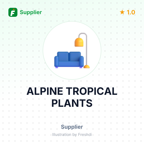 ALPINE TROPICAL PLANTS – summary card, no photo uploaded yet