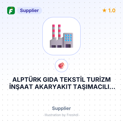 ALPTÜRK GIDA TEKSTİL TURİZM İNŞAAT AKARYAKIT TAŞIMACILIK OTOMOTİV HAYVANCILIK ELEKTRONİK MOBİLYA TİCARET LİMİTED ŞİRKETİ – summary card, no photo uploaded yet