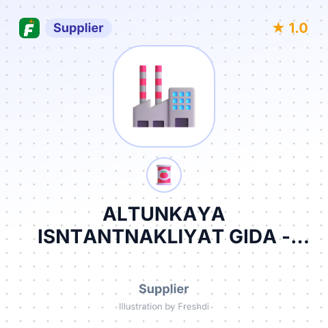 ALTUNKAYA ISNTANTNAKLIYAT GIDA – summary card, no photo uploaded yet