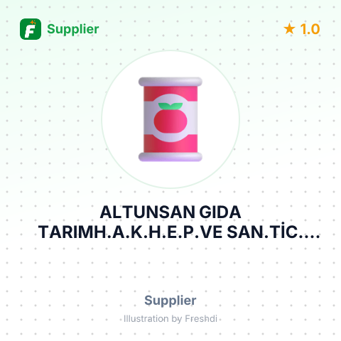 ALTUNSAN GIDA TARIMH.A.K.H.E.P.VE SAN.TİC. LTD – summary card, no photo uploaded yet