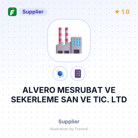 ALVERO MESRUBAT VE SEKERLEME SAN VE TIC. LTD – summary card, no photo uploaded yet