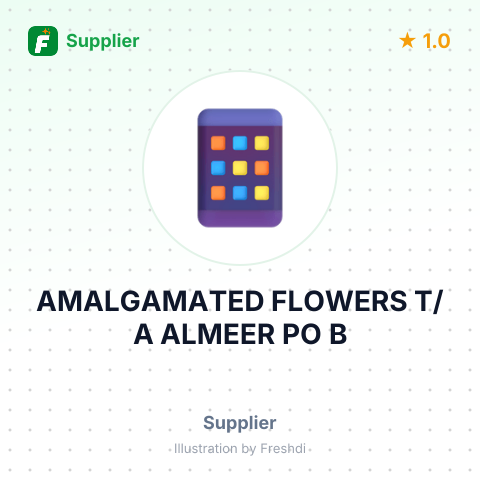 AMALGAMATED FLOWERS T/A ALMEER PO B – summary card, no photo uploaded yet