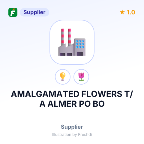 AMALGAMATED FLOWERS T/A ALMER PO BO – summary card, no photo uploaded yet