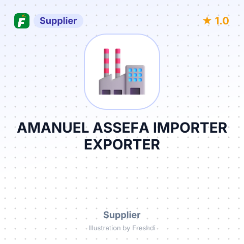 AMANUEL ASSEFA IMPORTER EXPORTER – summary card, no photo uploaded yet