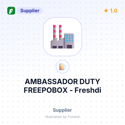 AMBASSADOR DUTY FREEPOBOX – summary card, no photo uploaded yet