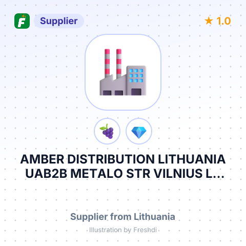 AMBER DISTRIBUTION LITHUANIA UAB2B METALO STR VILNIUS LT 02190 LITHUANIA – summary card, no photo uploaded yet
