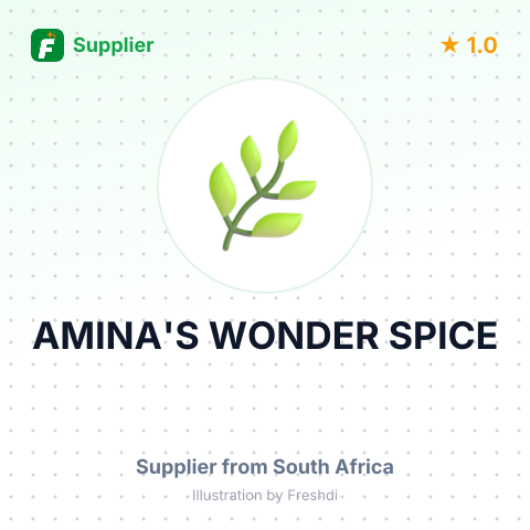 AMINA'S WONDER SPICE – summary card, no photo uploaded yet