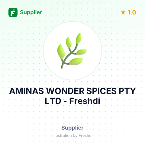 AMINAS WONDER SPICES PTY LTD – summary card, no photo uploaded yet