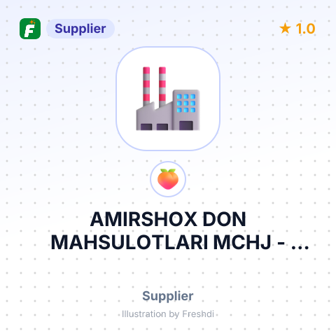 AMIRSHOX DON MAHSULOTLARI MCHJ – summary card, no photo uploaded yet