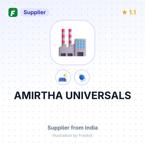 AMIRTHA UNIVERSALS – summary card, no photo uploaded yet