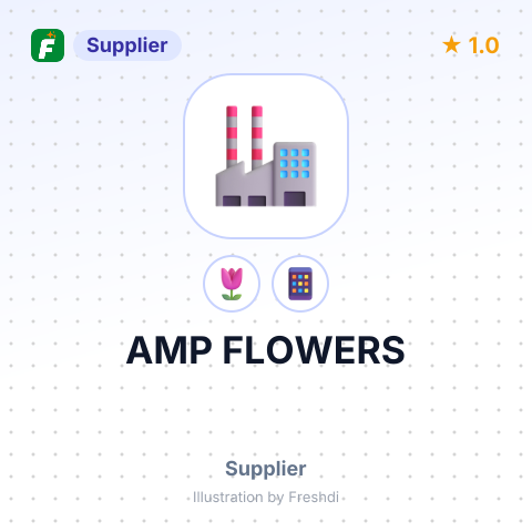AMP FLOWERS – summary card, no photo uploaded yet