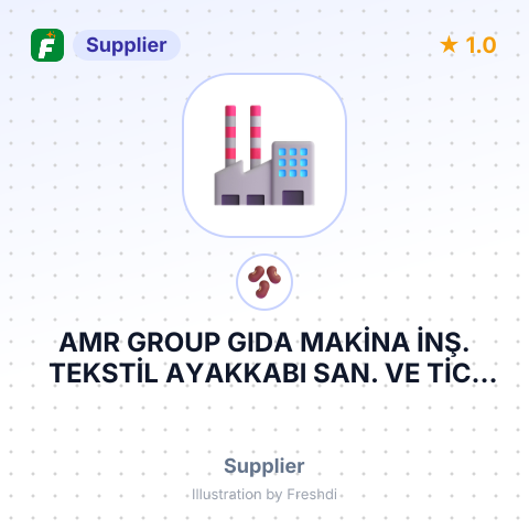 AMR GROUP GIDA MAKİNA İNŞ. TEKSTİL AYAKKABI SAN. VE TİC. LTD – summary card, no photo uploaded yet