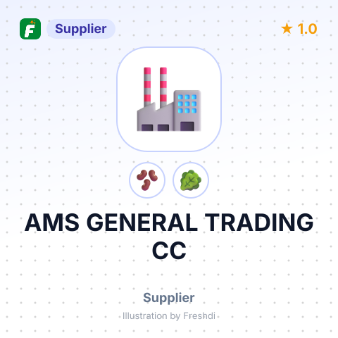 AMS GENERAL TRADING CC – summary card, no photo uploaded yet