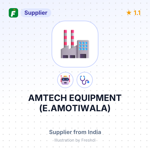 AMTECH EQUIPMENT (E.AMOTIWALA) – summary card, no photo uploaded yet