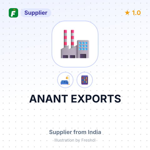 ANANT EXPORTS – summary card, no photo uploaded yet