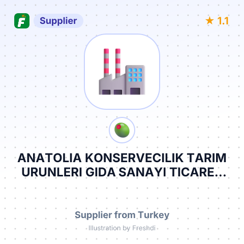 ANATOLIA KONSERVECILIK TARIM URUNLERI GIDA SANAYI TICARET ANONIM SIRKETI – summary card, no photo uploaded yet