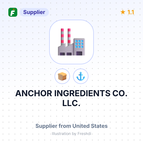 ANCHOR INGREDIENTS CO. LLC. – summary card, no photo uploaded yet