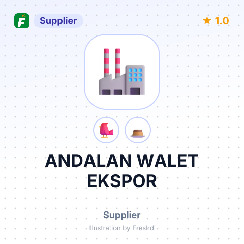 ANDALAN WALET EKSPOR – summary card, no photo uploaded yet