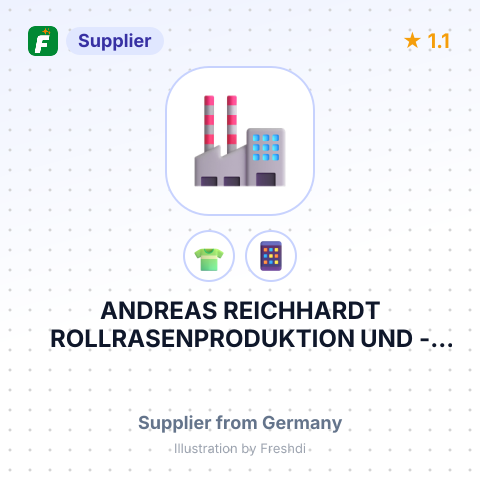 ANDREAS REICHHARDT ROLLRASENPRODUKTION UND -VERTRIEB – summary card, no photo uploaded yet