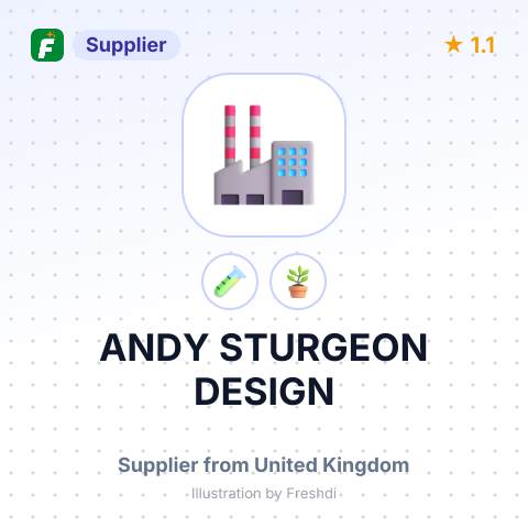 ANDY STURGEON DESIGN – summary card, no photo uploaded yet