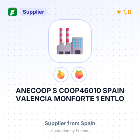 ANECOOP S COOP46010 SPAIN VALENCIA MONFORTE 1 ENTLO – summary card, no photo uploaded yet