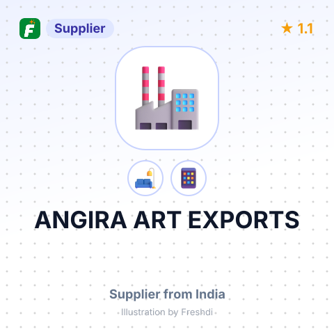 ANGIRA ART EXPORTS – summary card, no photo uploaded yet