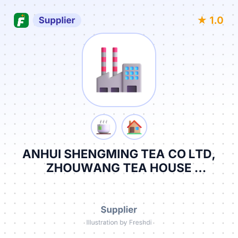 ANHUI SHENGMING TEA CO LTD, ZHOUWANG TEA HOUSE XUANZHOU DISTRICT, CHINA – summary card, no photo uploaded yet