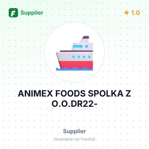 ANIMEX FOODS SPOLKA Z O.O.DR22- – summary card, no photo uploaded yet