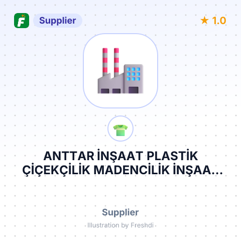 ANTTAR İNŞAAT PLASTİK ÇİÇEKÇİLİK MADENCİLİK İNŞAAT MALZEMELERİ GIDA TEKSTİL EMLAK TURİZM İTHALAT İHRACAT SANAYİ VE TİCARET LİMİTED ŞİRKETİ – summary card, no photo uploaded yet