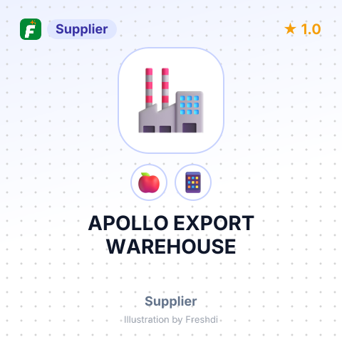 APOLLO EXPORT WAREHOUSE – summary card, no photo uploaded yet