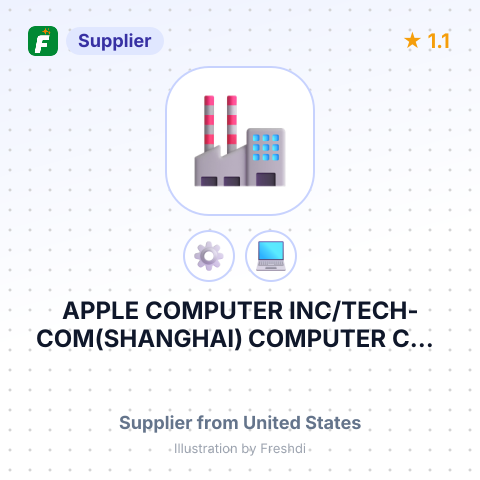 APPLE COMPUTER INC/TECH-COM(SHANGHAI) COMPUTER CO., LTD – summary card, no photo uploaded yet