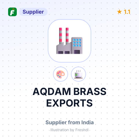 AQDAM BRASS EXPORTS – summary card, no photo uploaded yet