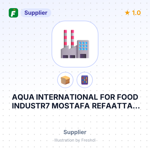 AQUA INTERNATIONAL FOR FOOD INDUSTR7 MOSTAFA REFAATTAX ID – summary card, no photo uploaded yet