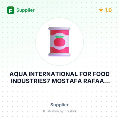 AQUA INTERNATIONAL FOR FOOD INDUSTRIES7 MOSTAFA RAFAAT ST.COMPLEX – summary card, no photo uploaded yet