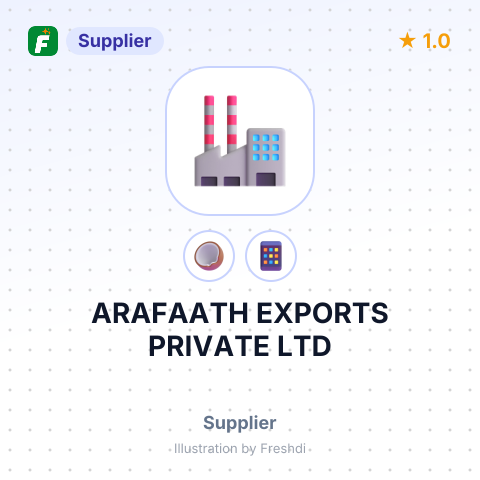 ARAFAATH EXPORTS PRIVATE LTD – summary card, no photo uploaded yet