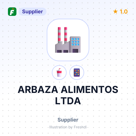 ARBAZA ALIMENTOS LTDA – summary card, no photo uploaded yet