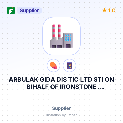ARBULAK GIDA DIS TIC LTD STI ON BIHALF OF IRONSTONE TECHNOLOGY LTD – summary card, no photo uploaded yet