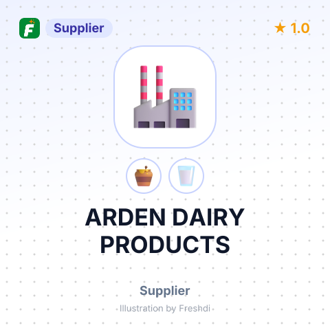 ARDEN DAIRY PRODUCTS – summary card, no photo uploaded yet