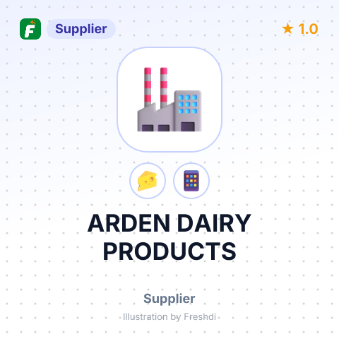 ARDEN DAIRY PRODUCTS – summary card, no photo uploaded yet