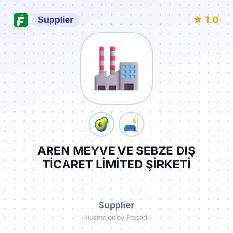 AREN MEYVE VE SEBZE DIŞ TİCARET LİMİTED ŞİRKETİ – summary card, no photo uploaded yet