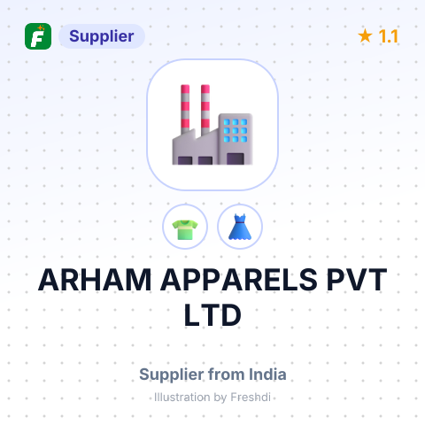 ARHAM APPARELS PVT LTD – summary card, no photo uploaded yet
