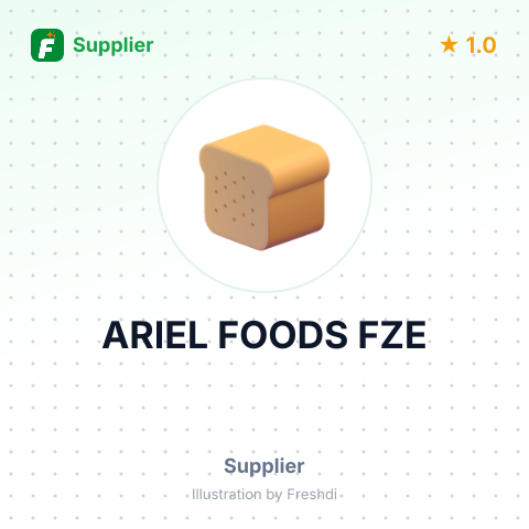 ARIEL FOODS FZE – summary card, no photo uploaded yet